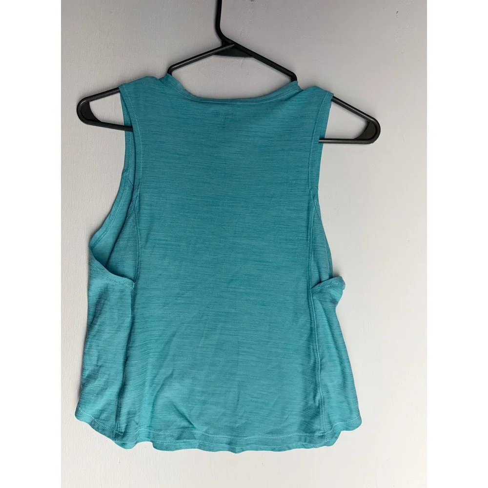 Old Navy Girls Teal Fueled By Sunshine Active Breathe On Tank Top Size L 10-12